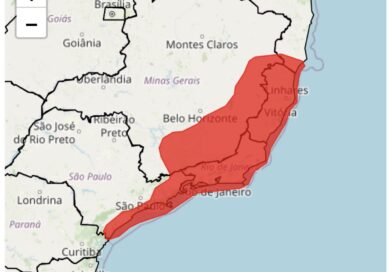 INMET emite alertas de perigo e grande perigo para chuvas intensas e acumulado de chuva até sexta-feira (27)