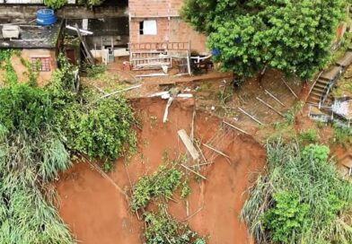 Deslizamento é registrado na Rua Domiciliano Gomes, em Natividade