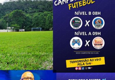 Grande final do futebol e show ao vivo marcam domingo especial no CLEN