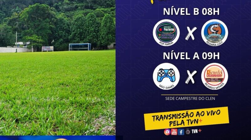 Grande final do futebol e show ao vivo marcam domingo especial no CLEN