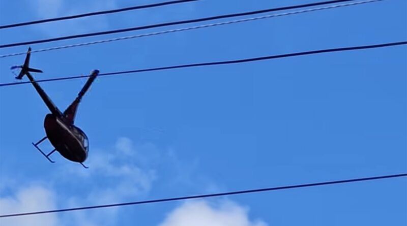 Mais um helicóptero pousa em Natividade nesta segunda-feira (30/03)