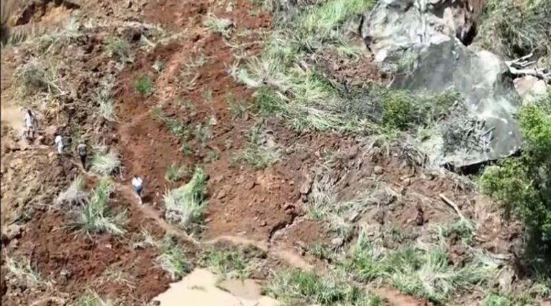 Atualização: novas imagens mostram situação crítica em deslizamento na RJ-198 em Natividade