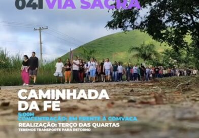 Via Sacra reúne fiéis em caminhada de fé na madrugada desta sexta-feira