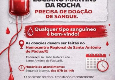 Campanha Mobiliza Doadores de Sangue para Ajudar Luciano Martins da Rocha