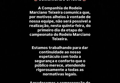 Atenção Natividade, hoje não haverá rodeio!