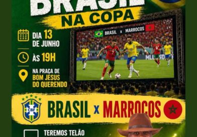 Praça de Bom Jesus do Querendo terá telão e show ao vivo para estreia da Seleção Brasileira