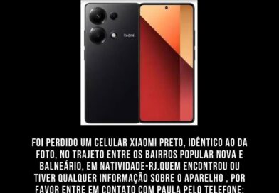 Celular perdido em Natividade