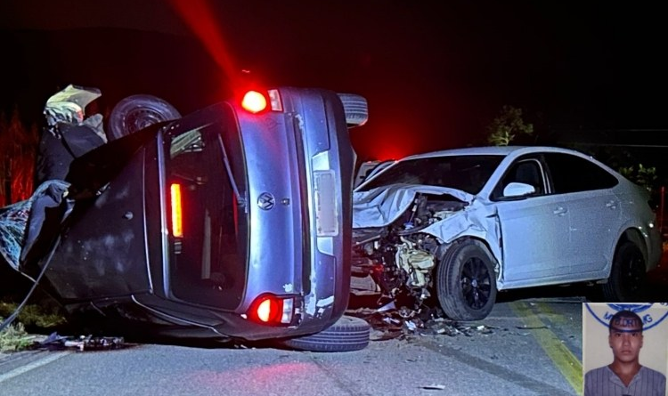 Homem morre em grave acidente entre dois carros na rodovia Muriaé–Miraí