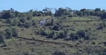 Mais um helicóptero pousa nesta sexta-feira (19) em Natividade e chama a atenção de moradores e visitantes