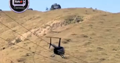Nesta quarta-feira (29/07), helicóptero é avistado no Parque de Exposições de Natividade e chama a atenção de moradores e visitantes