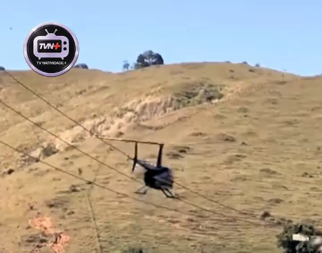 Nesta quarta-feira (29/07), helicóptero é avistado no Parque de Exposições de Natividade e chama a atenção de moradores e visitantes
