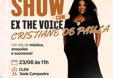 Domingo de Campeonato e Música: CLEN recebe 2ª rodada do Campeonato de Primavera e show com Cristiane de Paula