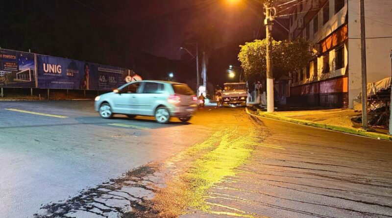 Óleo na pista deixa trecho escorregadio e alerta motoristas em Natividade