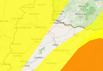 INMET alerta para ventos de até 100 km/h no Norte e Noroeste Fluminense nesta sexta-feira