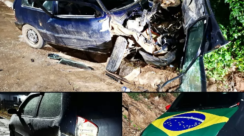 Acidente envolvendo três veículos mobiliza a Polícia Militar em distrito de Guaçuí
